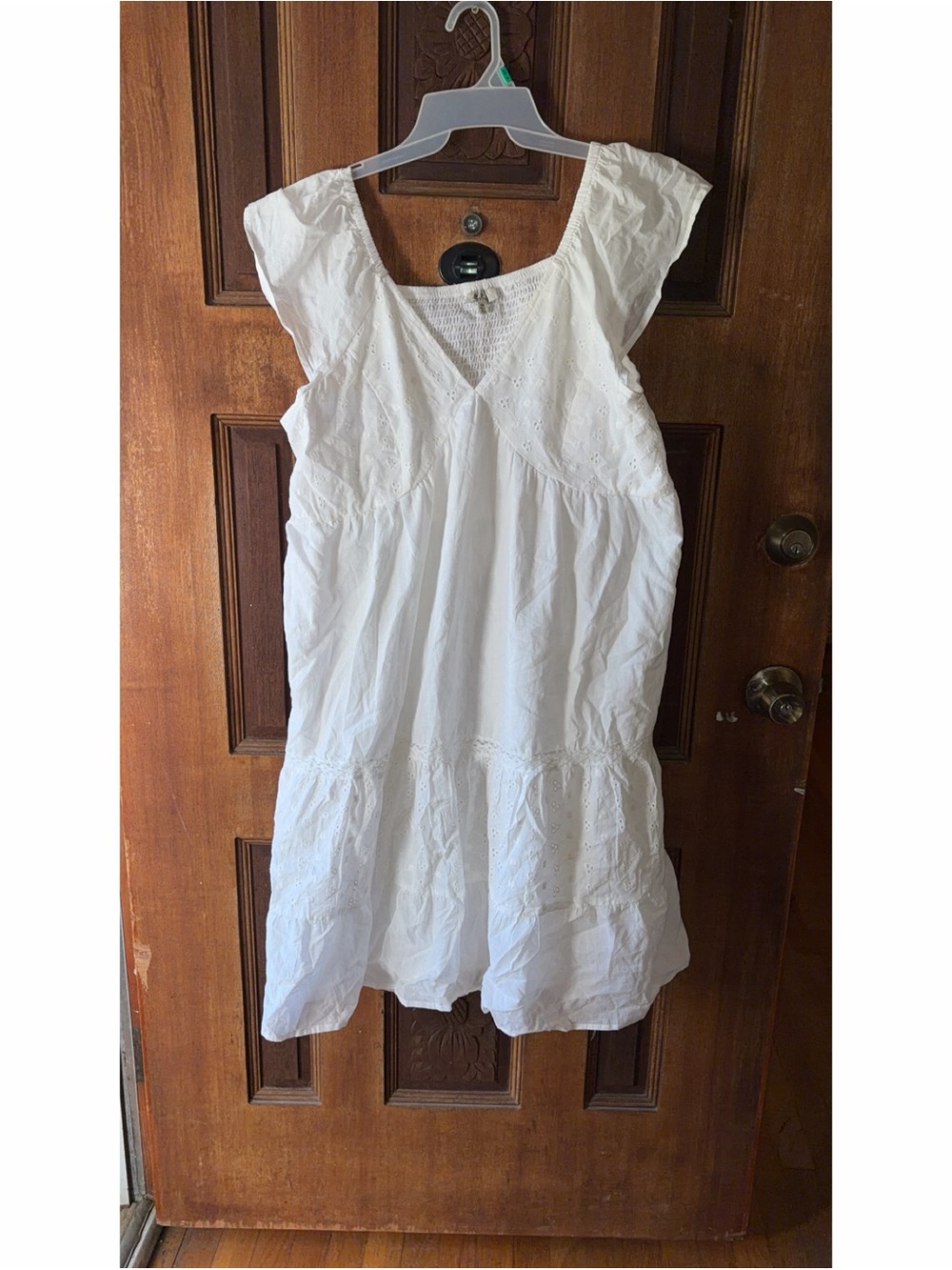White Maxi Sundress - Lightweight Eyelet Dress